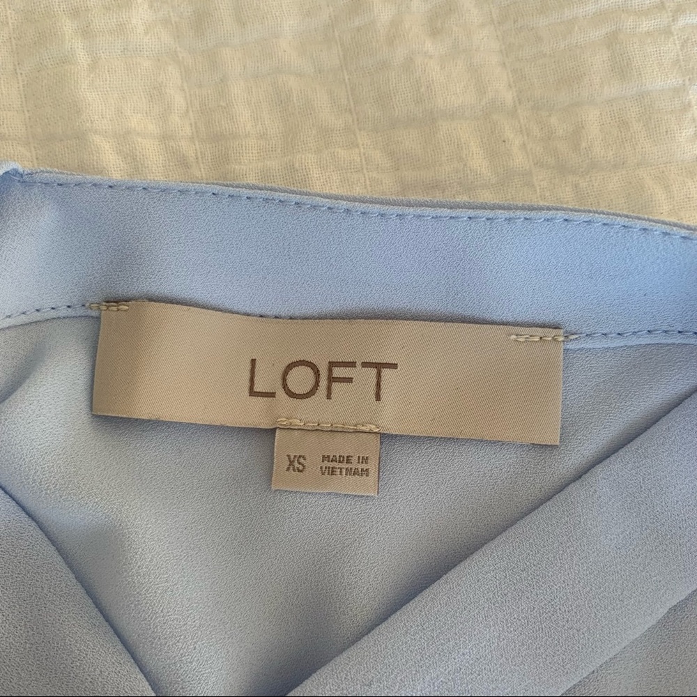 LOFT Light Blue Blouse XS - Picture 4 of 6